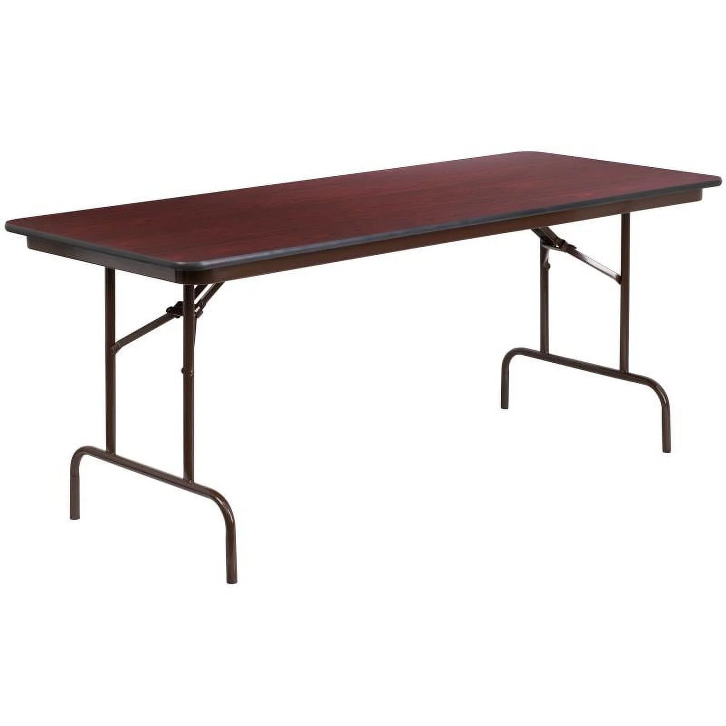 (5PACK) 30'' x 72'' Rectangular High Pressure Mahogany Laminate Folding Banquet Table